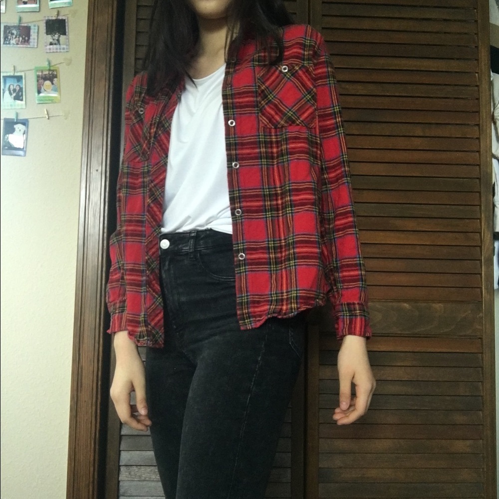 Red plaid shirt